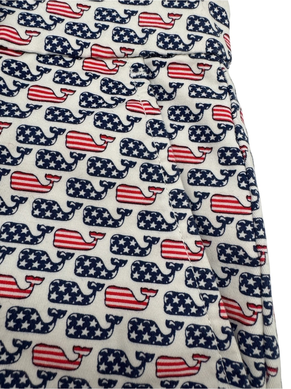Vineyard Vines Stars and Stripes Whale Shorts 9" Rise 3" Inseam Pockets Size 4 - Picture 4 of 14